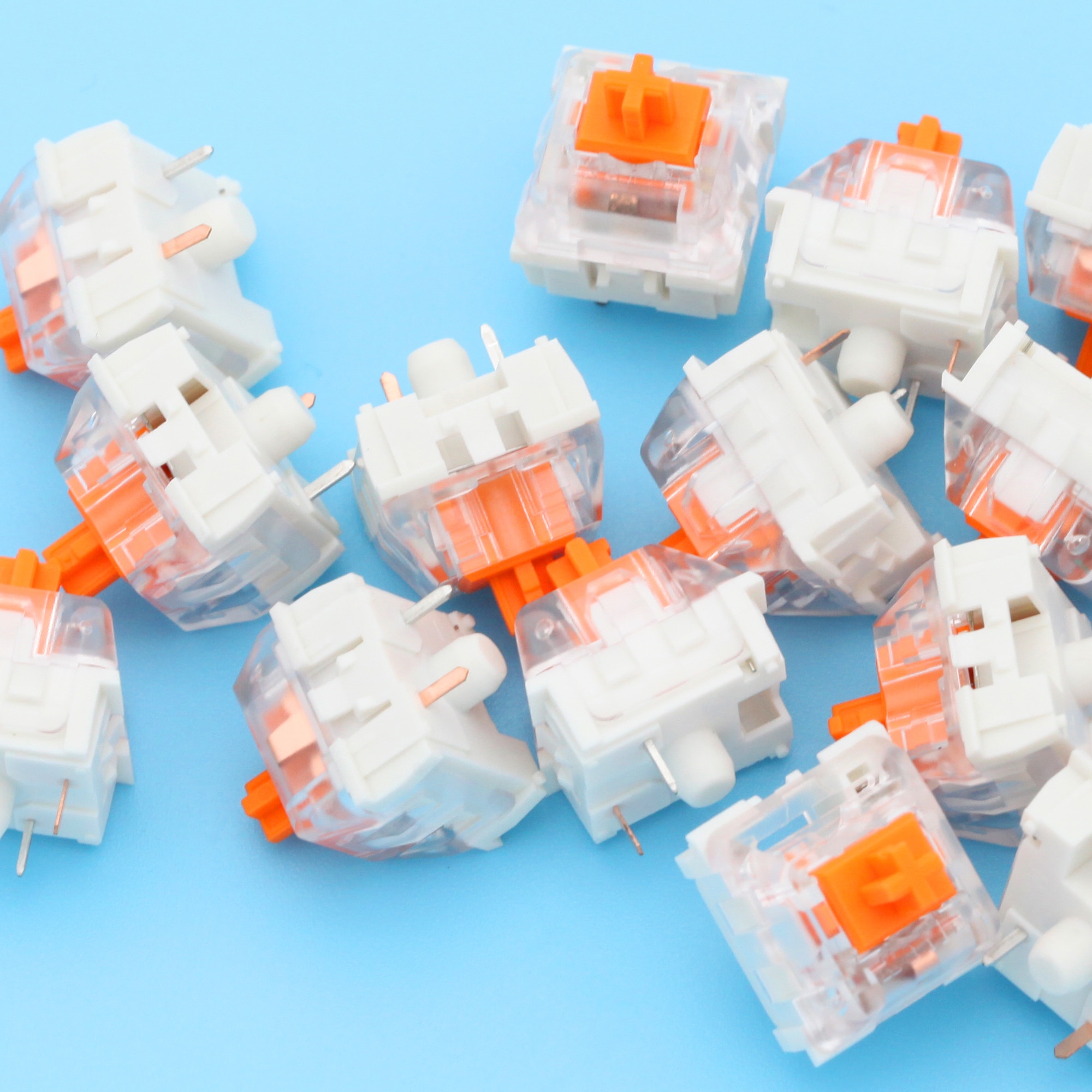 Novelkeys x kailh sherbet switch 3 pin 2 pin rgb smd clickbar orange 45g force mx stem switch för bakgrundsbelyst mekaniskt tangentbord 50m