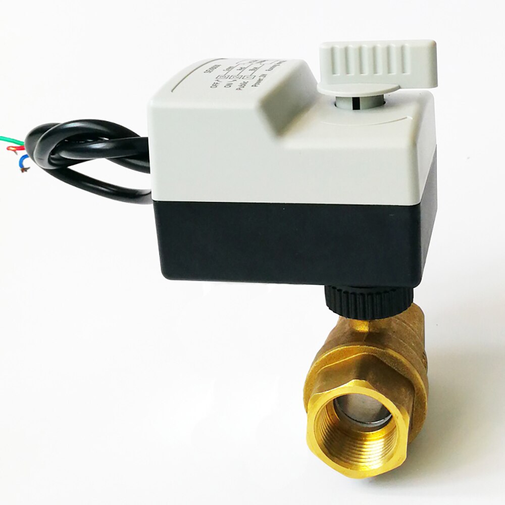3/4 inch Electric valve with manual override, 220V electric automated ball valve DN20 2-way brass valve used for water supply