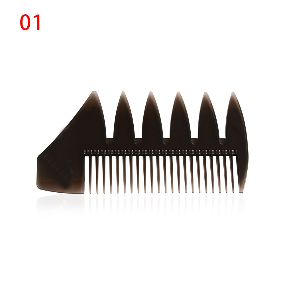 ! 1PC Wide Tooth Hair Brush Fork Comb Men Beard Hairdressing Brush Barber Shop Hair Styling Tools Salon Accessory Five Styles: Style  01