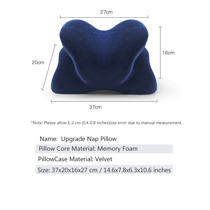 Purenlatex Vlinder Cervicale Memory Foam Middag Dutje Kussen Kantoor Tafel School Bureau Kussen Trage Rebound Orthopedische Nekkussen