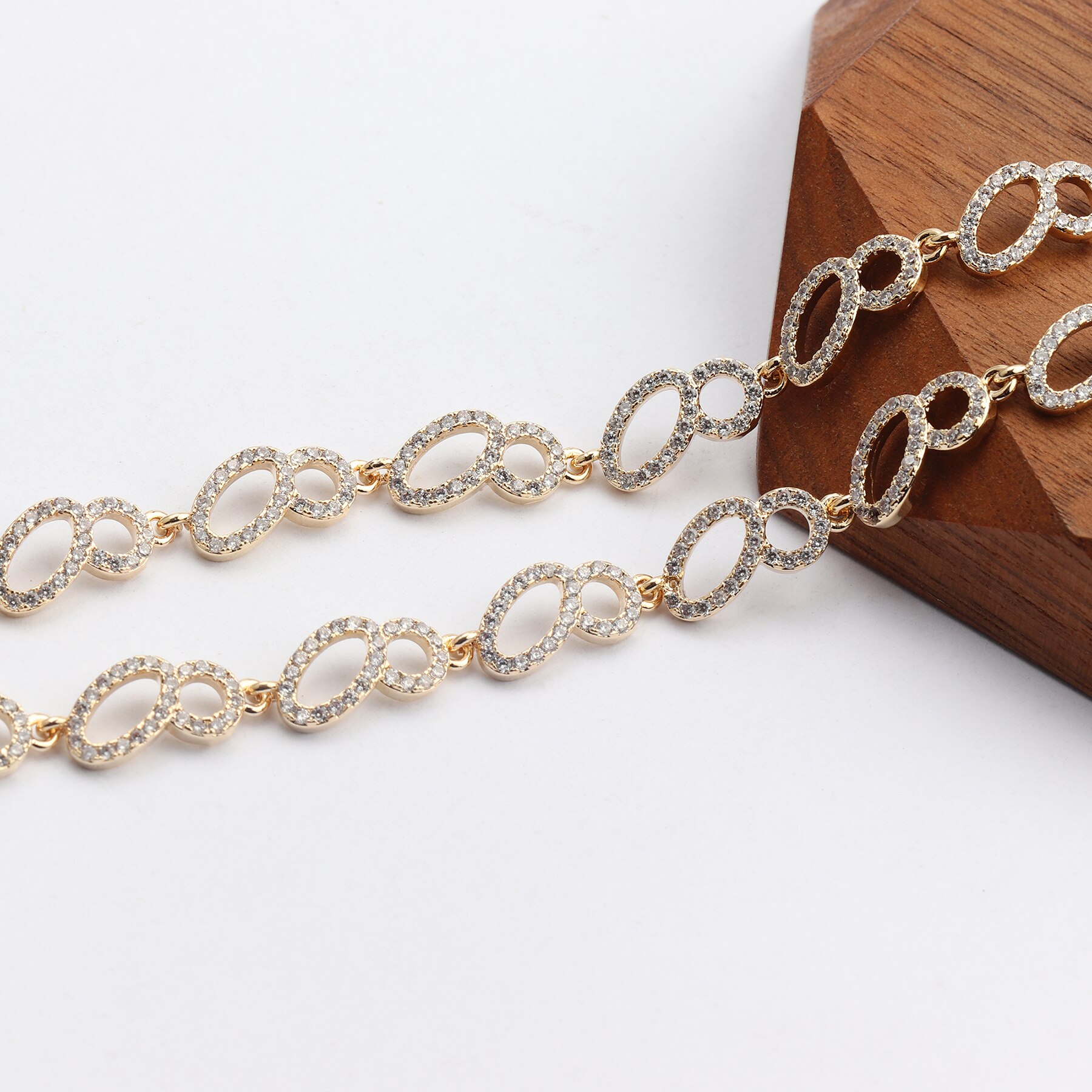 GUFEATHER M700, schmuck zubehör, 14k gold überzogen, diy ketten, zirkon, charme, hand made, kupfer metall, schmuck machen, 20 cm/lot