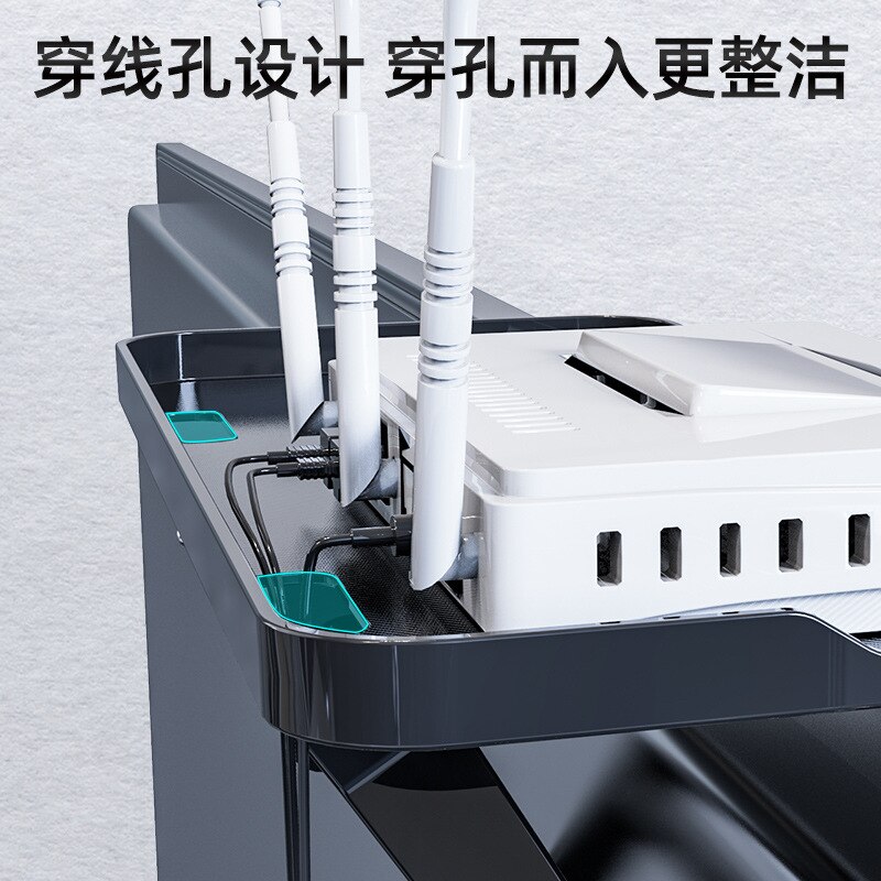 Punch-Gratis Computer Monitor Rack Organizer Plastic Tv Set-Top Box Screen Beugel Router Magazijnstelling Verstelbare Screen top Plank