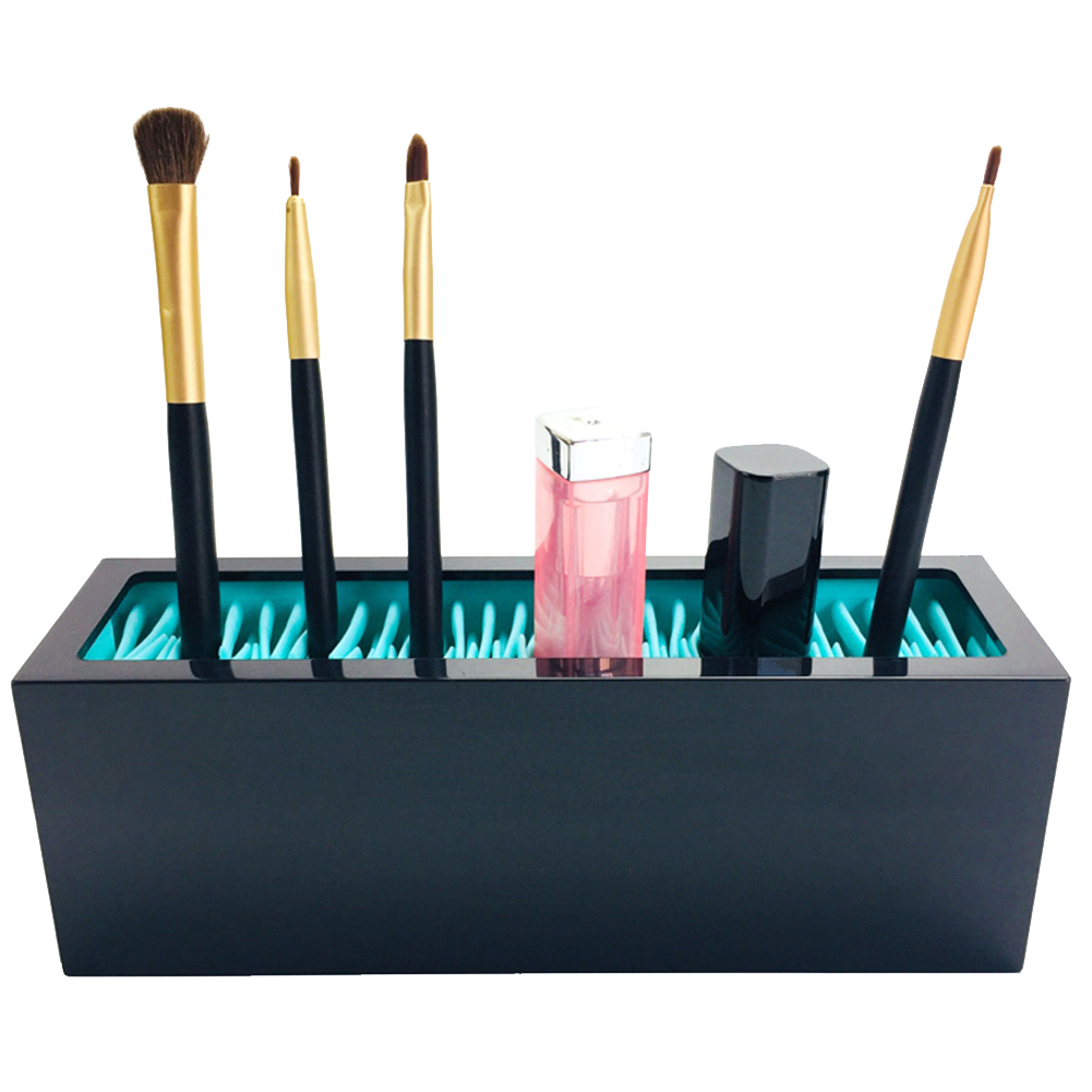 Brush Lipstick Insert Portable Storage Drawer Makeup Organizer Holder Silicone Practical Stands Display Desktop Cosmetic Case: C
