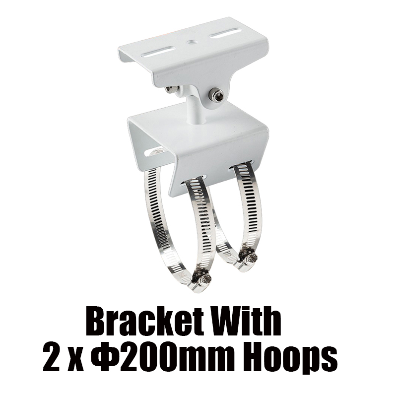 Indoor Outdoor Multi-Angle Adjustment Security CCTV Camera Holder Stand Support Metal Hoops Cross Arm Mount Pole Mount Bracket: Bracket 200MM Hoops