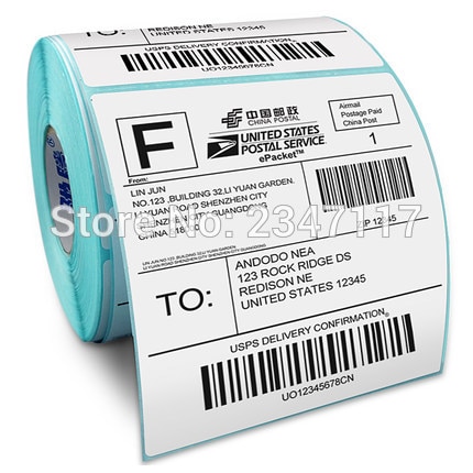 2Roll/Lot TOP Direct Thermal Labels 100MM X100MM (500 labels) zebra label usps 4" x 4"