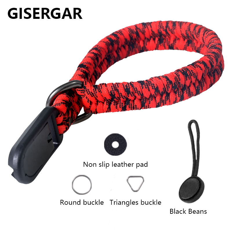 Hand braided camera Wrist strap Adjustable Quick release shoulder strap Nikon Fuji SONY Canon Olympus Pine Lower wrist strap: WHITE