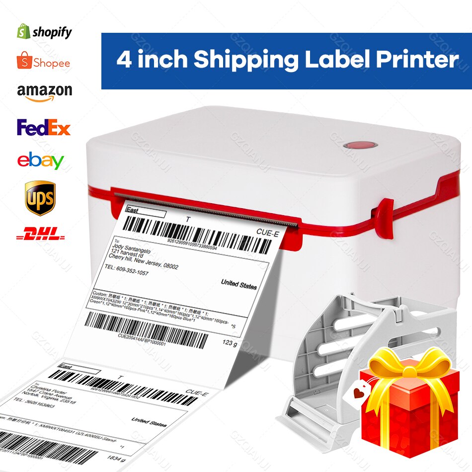 USB Buetooth Thermal Address Printer Waybill 100 110mm Label Printer For Express Logistic Label Paper Roll