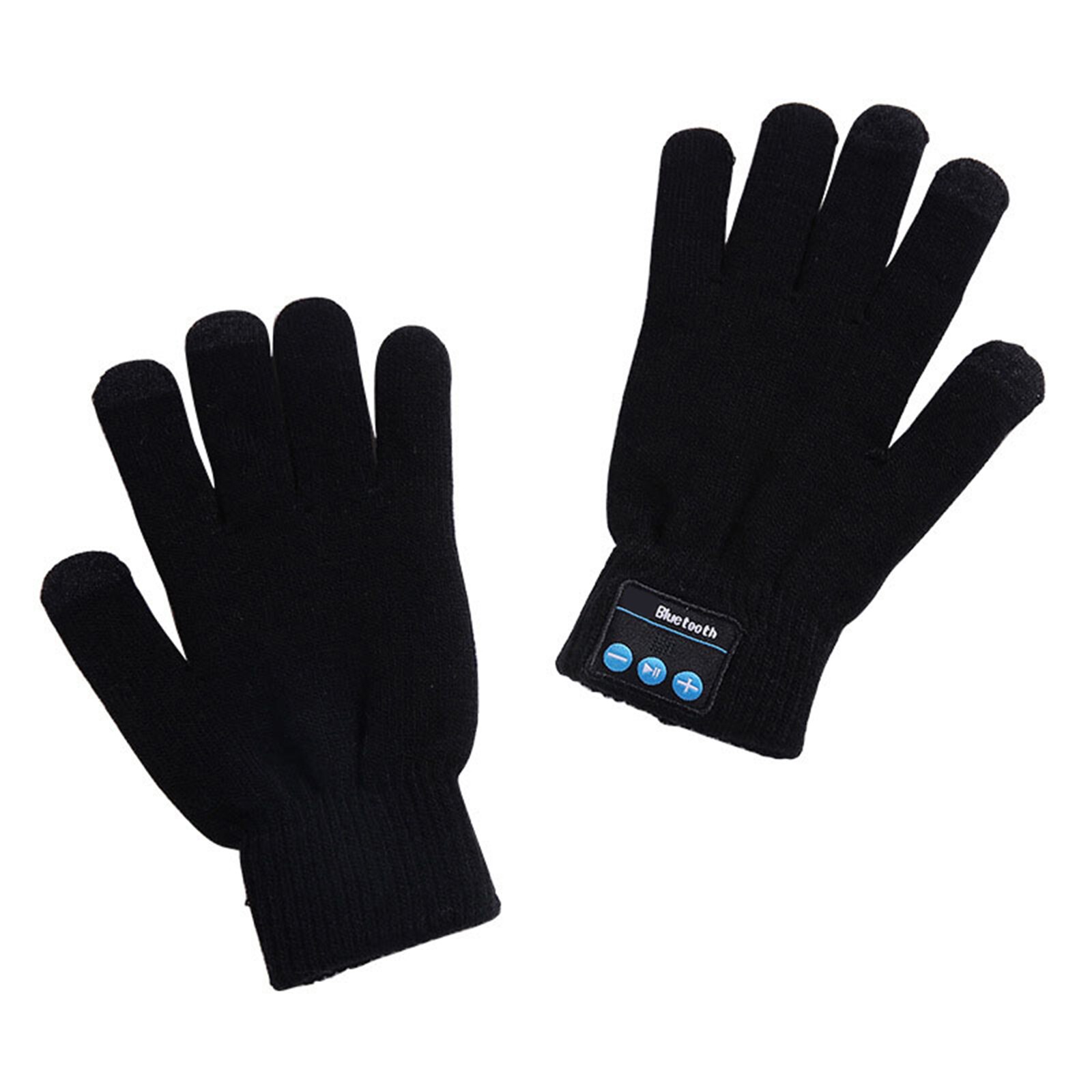 Varm berøringsskærm telefon bluetooth højttaler handsker trådløse bluetooth handsker smarte handsker til udendørs sport & t8: Sort