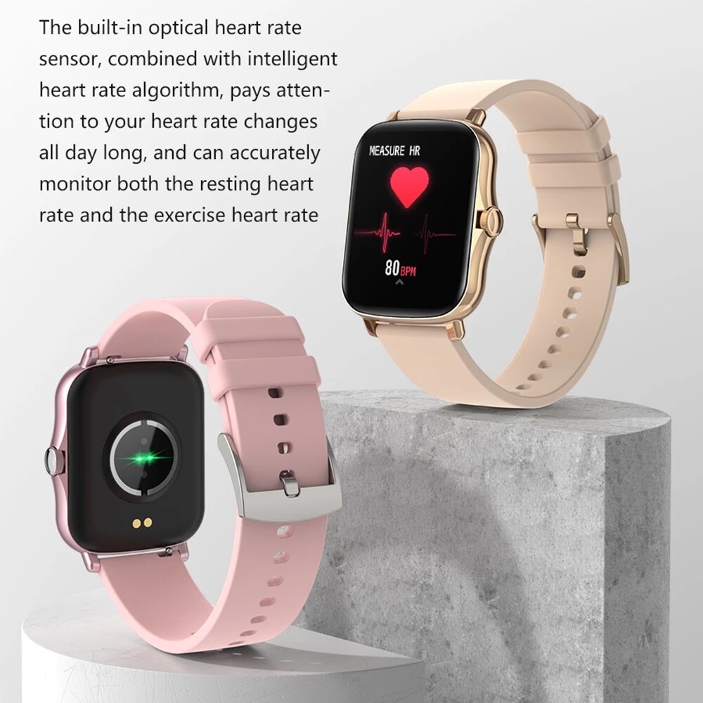 Clever Uhr Männer Drehen Geschmack IP67 Smartwatch 1,7 Zoll HD Bildschirm Sport Frauen Smartwatch 24H Herz Bewertung Für Android IOS Xiaomi