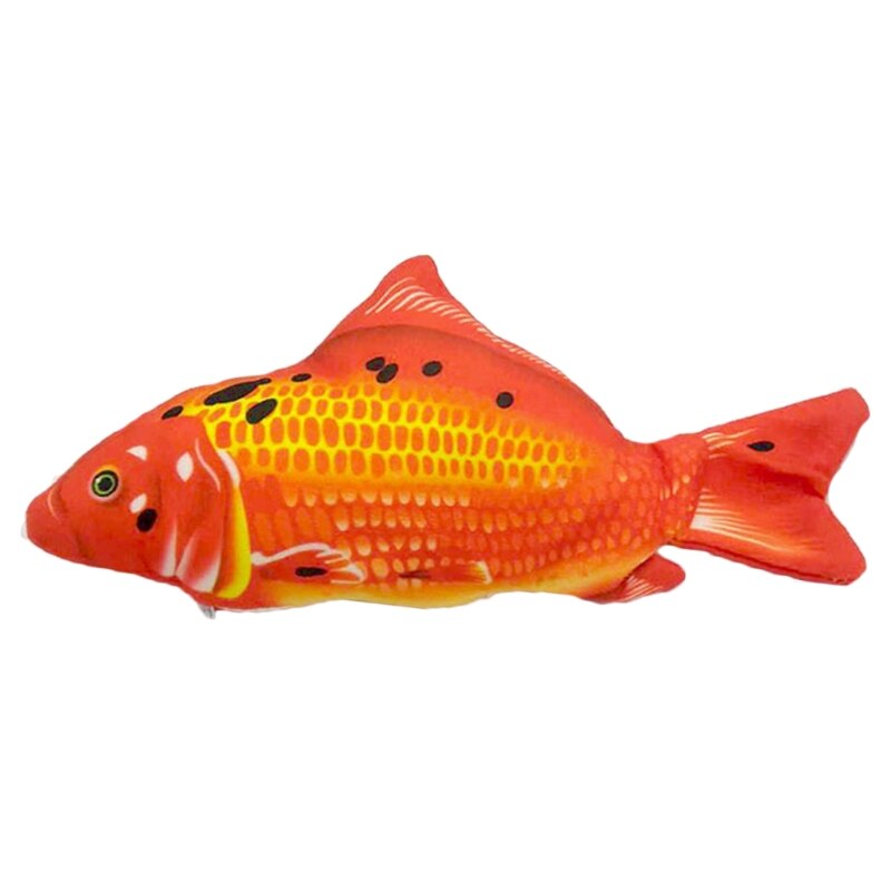 54DF Electric Moving Fish Cat Toy LED Realistic Plush Simulation Wagging Dancing Jumping Fish Pets Chew Bite Kick Toy: A4