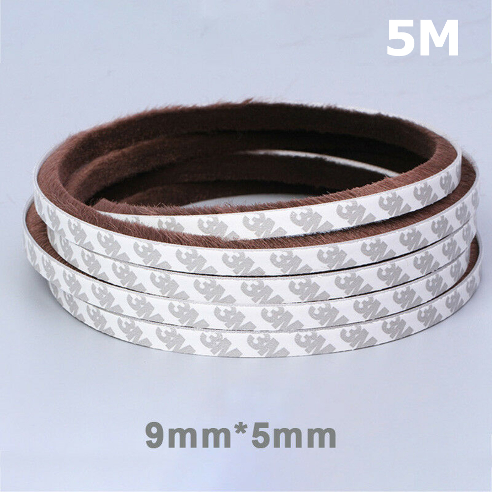 5/10 Meters Brush Strip Self Adhesive Door Window Sealing Strip Home Door Window Sound Insulation Wind-proof Strip Gasket: 5A-BN