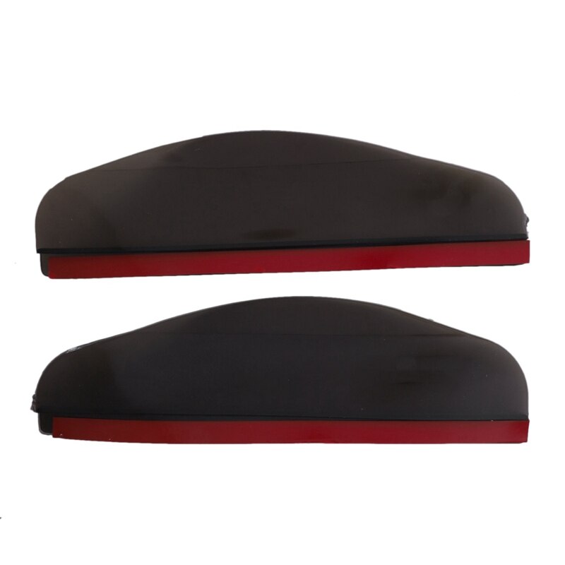2 x universel Flexible PVC voiture rétroviseur pluie ombre étanche lames voiture rétroviseur sourcil pluie couverture, noir & 2 x soleil