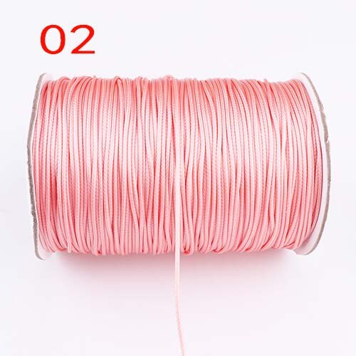 1.0mm Waxed Cord Thread String Strap Macrame Cotton Cord Necklace Rope Bead For Jewelry Making DIY Bracelet Necklace Handmade: 02 60M