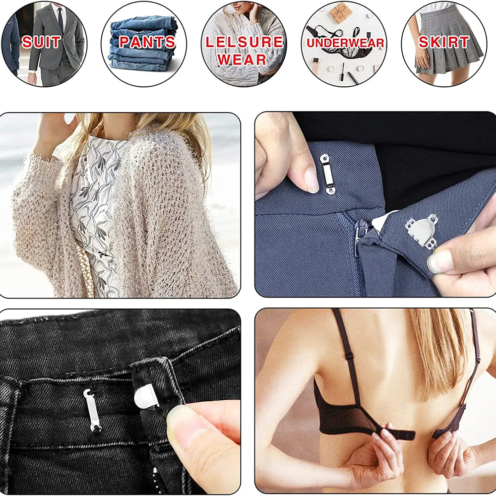 50 par sykrokar och -öglor stängning sömnad gör-det-själv hantverkstillbehör för bh kläder jacka kjol byxor klädtillbehör