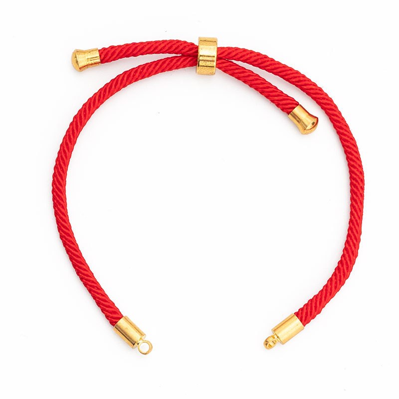 5 stk/parti 3mm svart rødt tau tilbehør justerbar lenke kjede for gjør-det-selv-koblinger sjarm armbånd smykkefremstilling