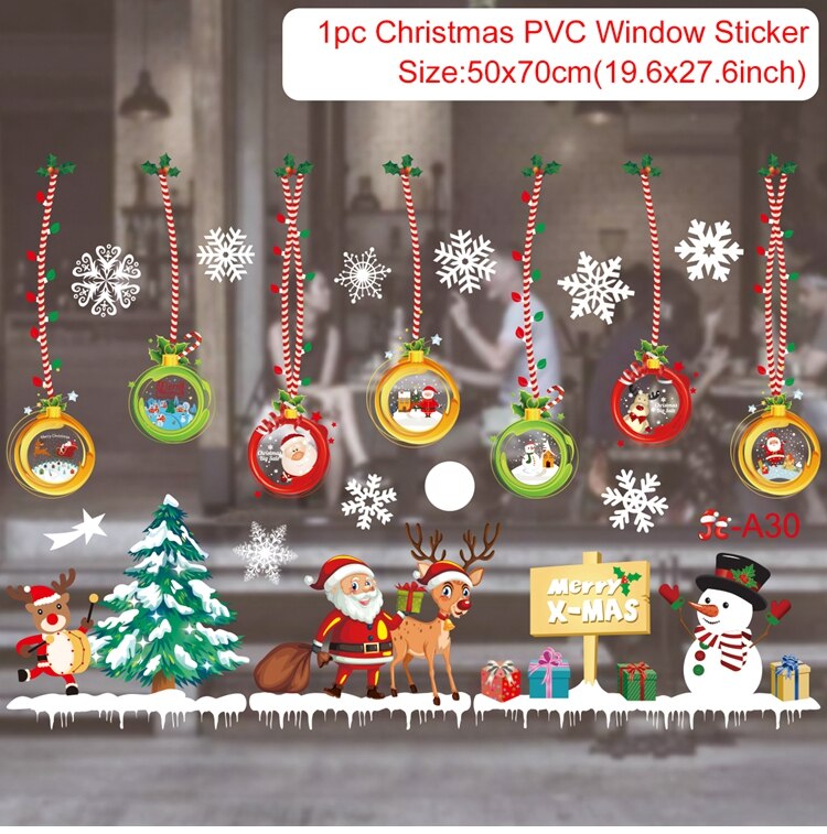 Frohe Weihnachten Zauberstab Aufkleber Fenster Glas Aufkleber Hause Weihnachten Dekorationen Weihnachten Ornamente Weihnachten Neue Jahr Wohnkultur: 5