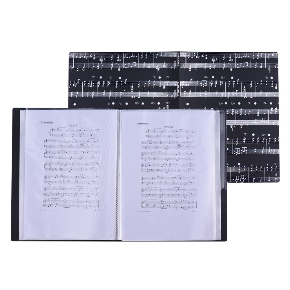 Music Sheet Score File Paper Documents Storage Folder Holder Plastic A4 Size 40 Package Pockets