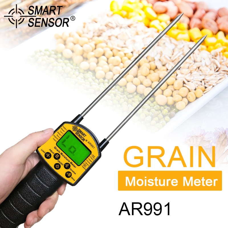 Grain Moisture Meter Digital Moisture Meter Smart Sensor AR991 Use For Corn,Wheat,Rice,Bean,Wheat Flour fodder rapeseed seed