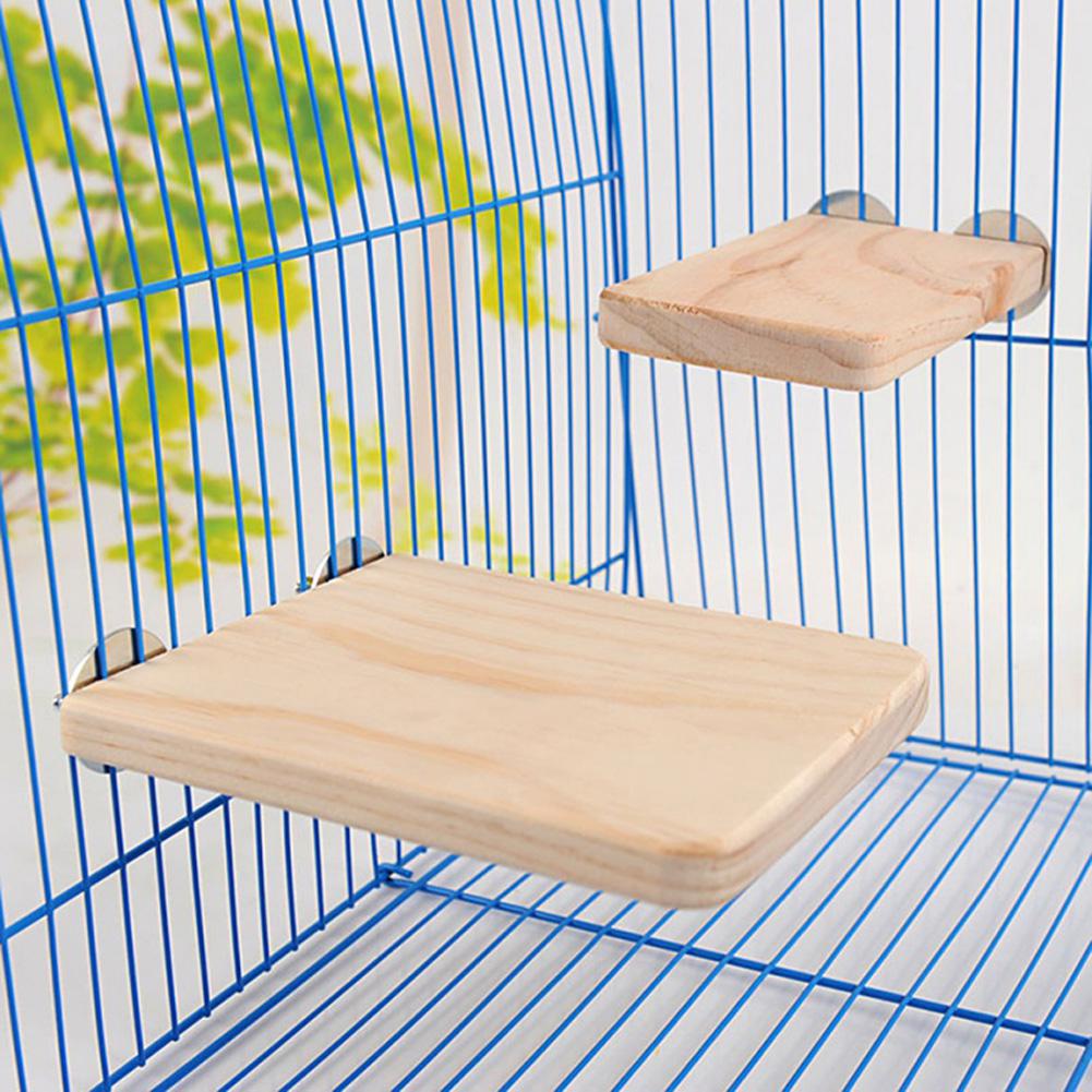 Træ hamster chinchilla platform springbræt træ små dyr platform til bur