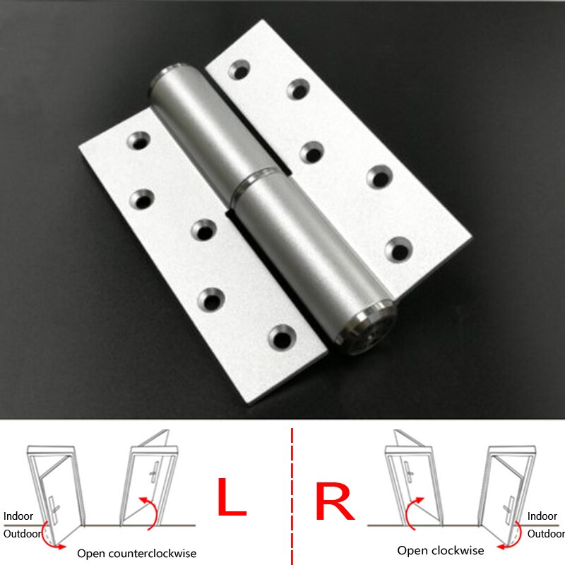 Hydraulische Scharnier Metalen Aluminium Legering 6 "Auto Positionering Deurdranger Mute Kussen Scharnieren Hoge Belasting Multifunctionele Home Hardware: Silver / Right Open