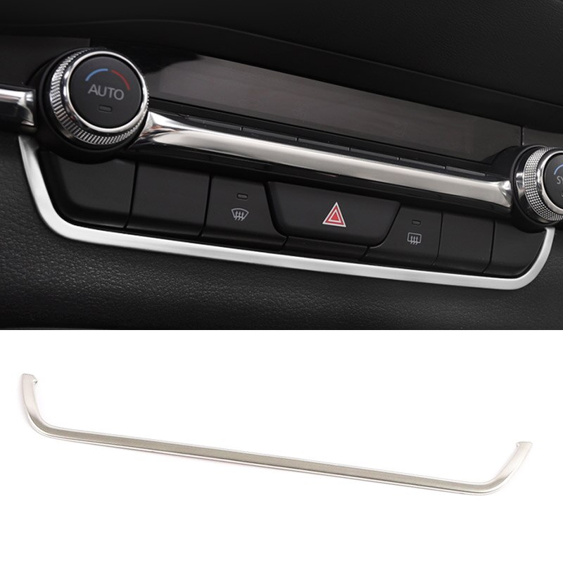 Vtear för mazda 3 tillbehör interiörlister central kontroll usb dekoration ramlock trim bil modifiering styling: Silver-
