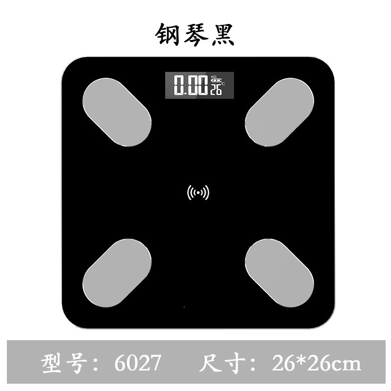 Smart Bluetooth Electronic Scale Weight Scale Home App Human Health Scale Body Fat Measurement: Black2