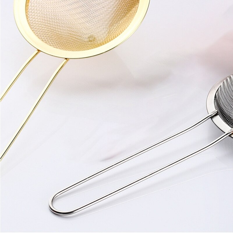 Fine Mesh Strainer, Colander Sieve Sifters With Long Handle For Kitchen Bar Tools Juice Strainer Cooking Metal Colander Drai