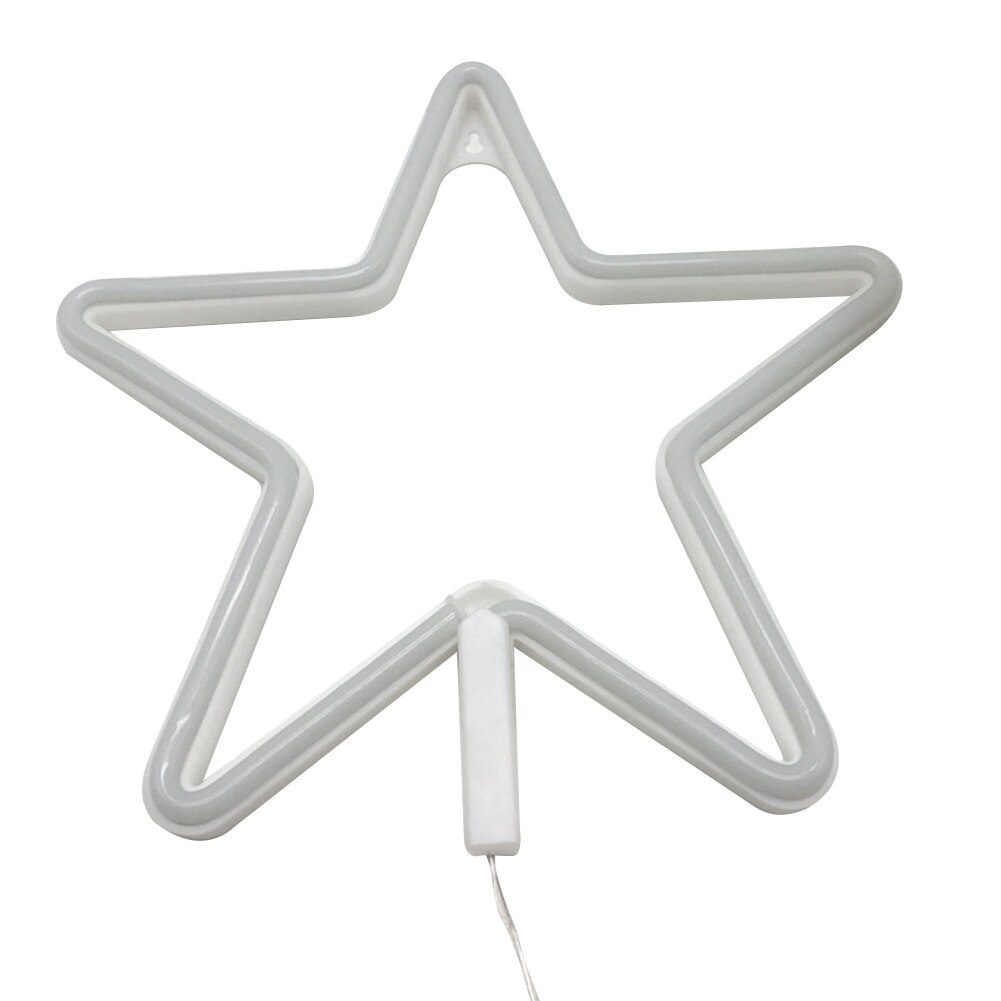 Led Star Shape Wall Hanging Neon Light Festival Christmas Indoor Party Decor Bedroom Desktop