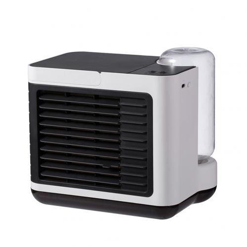 Portable USB Rechargeable Home Office Silent Anion Cooling Fan Air Conditioner Cooling Fan Air Conditioner Cooling Fan Air Condi: white