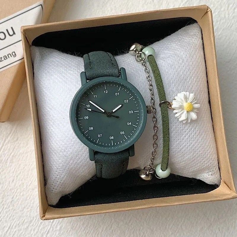 Mode Minimalistische Quartz Horloge Met Pu Lederen Band Ronde Dial Polshorloge Voor Casual Dagelijkse Kantoor Voor Vrouwen Lxh