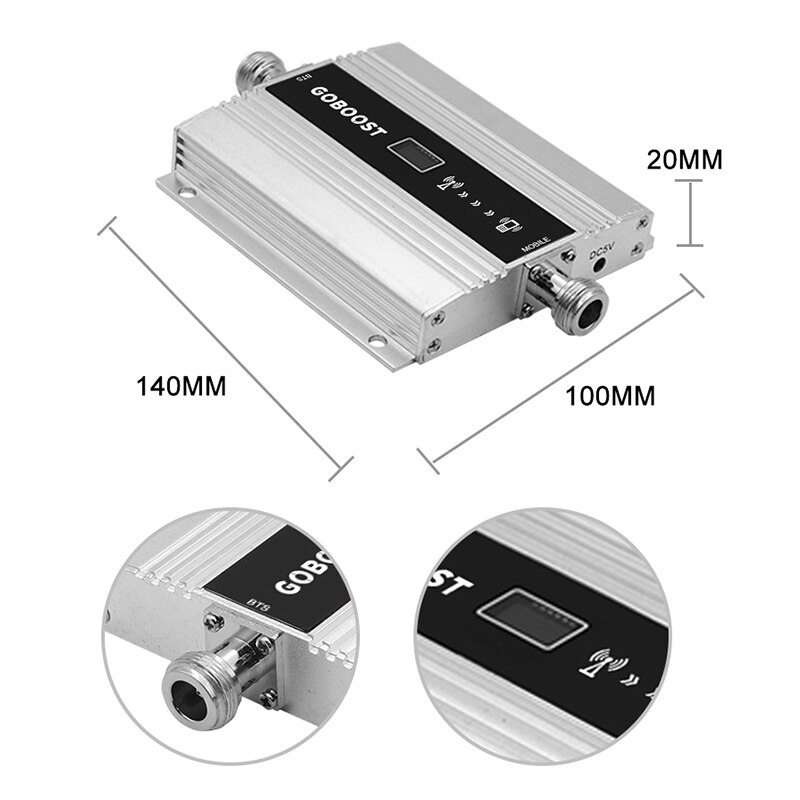 2G Signal Booster GSM 900MHz Band 8 Cell Mobile Phone Signal Booster LCD Display 60dB Gain Cellular Signal Amplifier Repeater