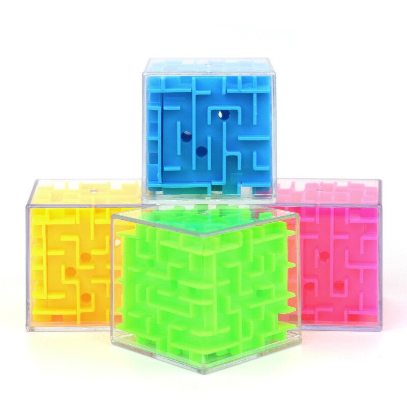 3d labyrint magisk terning gennemsigtig seks-sidet puslespil hastighed terning rullende bold spil cubos labyrint legetøj til børn uddannelsesmæssige: Default Title