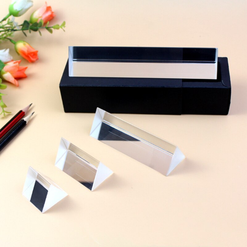 prismTriangular physical refraction rainbow prism K9 physical prism optical refraction 25*25*25*80