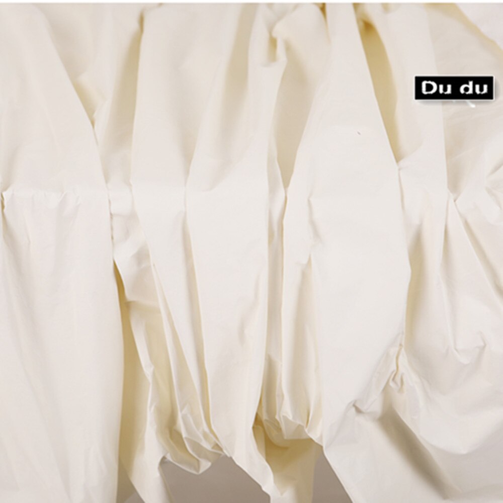 50*142Cm Kleur Collection Ademhaling Papier Kleding Wassen Stof Inelastisch Waterdichte Stof Diy: Rice white