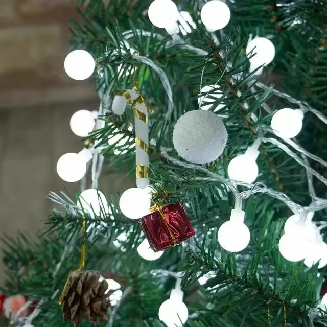 12m USB/Batterie Strom LED Ball Girlande Gebühr Lichterketten Außen lampe nach Hause Weihnachts ferien Hochzeits feier Lichter Dekoration: veränderbar / 41-50W