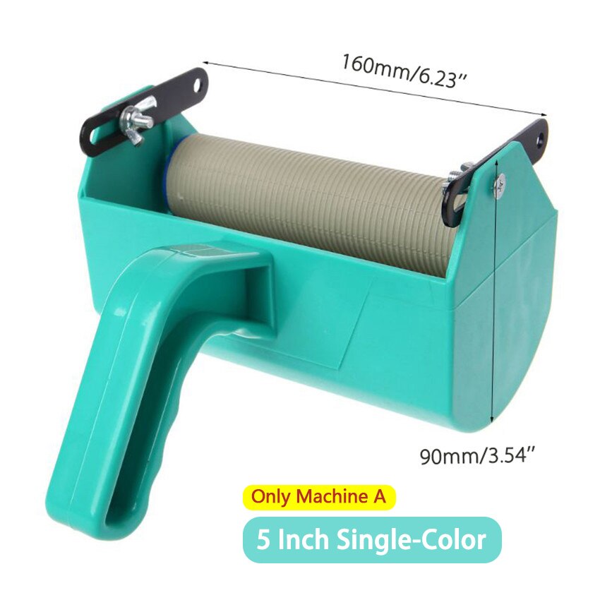 Wall Decoration Paint Roller 5" Rubber Brush Tools Roll For Wallpapering Room House Wallpaper Modern Decor Painting Machine: Only Machine A