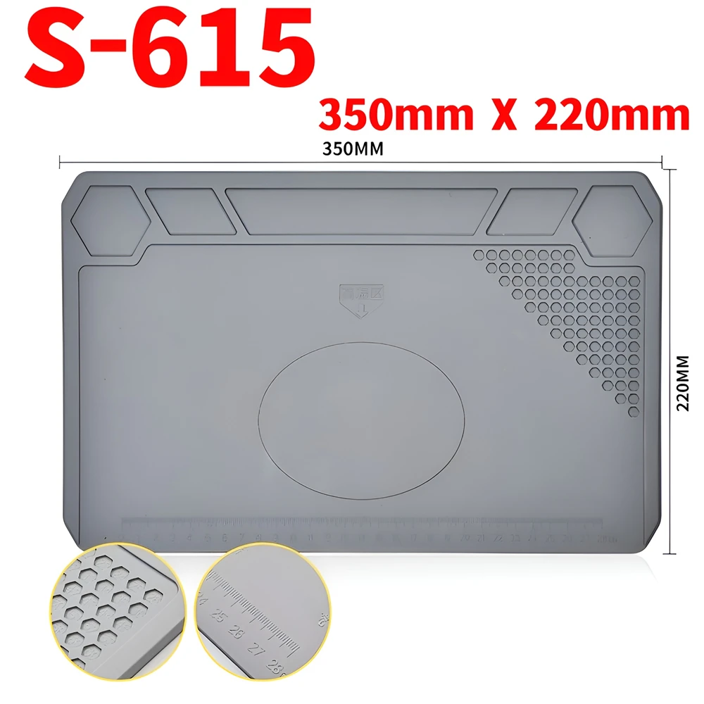 Heat Insulation Working Mat Heat-resistant Soldering Station Repair Insulation Insulator Pad Maintenance Platform Soldering Mat: Turquoise