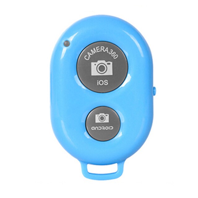 1PC pulsante telecomando Bluetooth Controller Wireless autoscatto fotocamera Stick rilascio otturatore telefono Selfie per iOS/Android: Blu