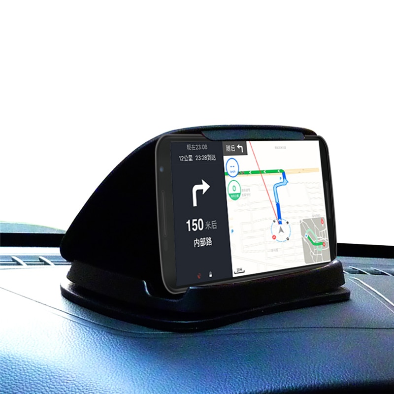 Bil gps mount holder til navigation 3-6.8 tommer telefon stativ dashboard anti slip mat stabil tablet beslag stativ