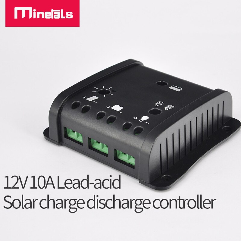 12V 10A Solar energy charge discharge controller PWM solar charge controller Li ion LFP4 Lead-acid controller: 12V 10A Lead-acid