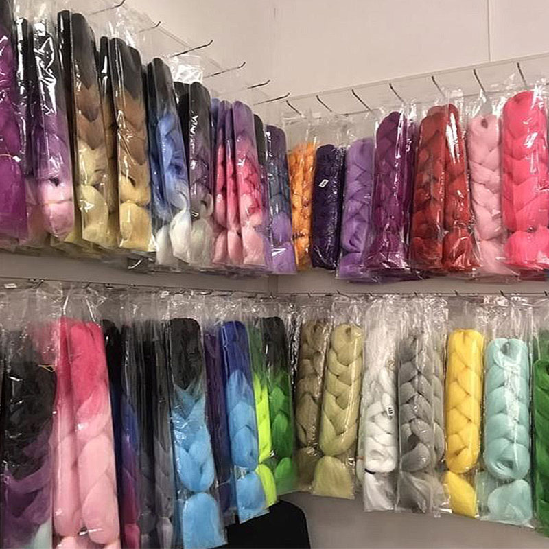 Capelli sintetici Kanekalon tutto'uncinetto Intrecciare i capelli pre allungati Ricci jumbo Trecce Estensioni Accessori per capelli per trecce per ragazze
