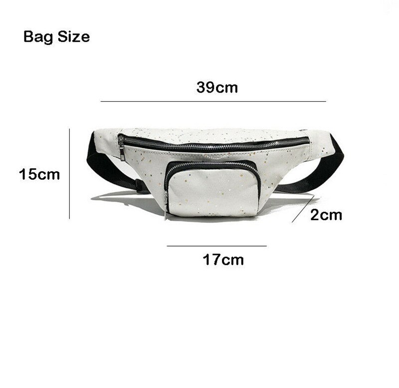 Women's Waist Fanny Pack - Sequin Travel Hip Bum Bag - Small Purse Chest Pouch - Crossbody Shoulder Bag