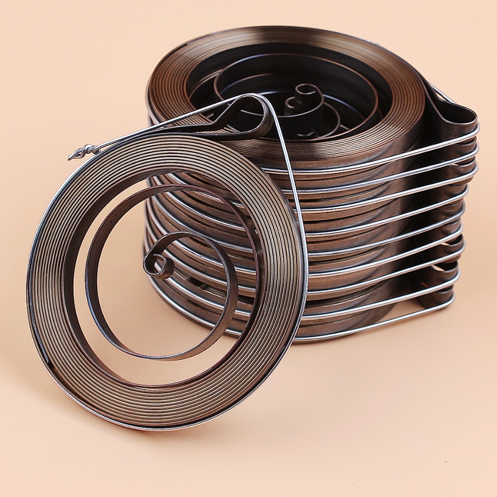 10Pcs/lot Chinese Chainsaw 2500 25cc Starter Recoil Spring for Zenoah Komatsu G2500 25cc 2-Stroke Small Chain Saws Replcement
