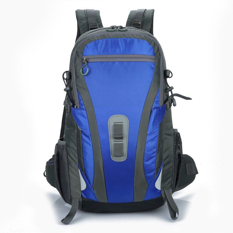 Outdoor Hiking Camping Wearable Backpack 40L Waterproof Nylon Mountaineering Backpack Unisex Softback Sport Bag Rucksack: Blue