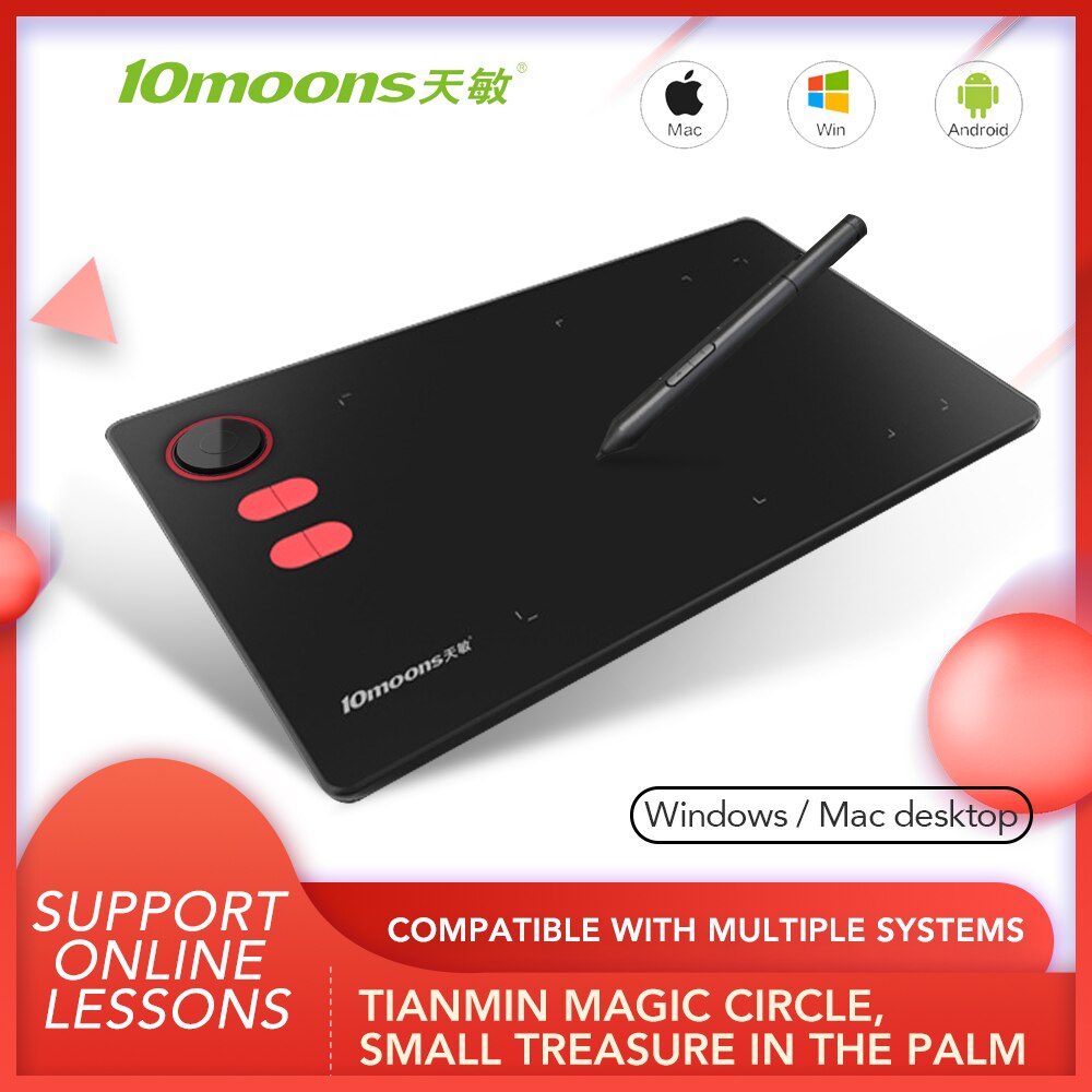 TISHRIC – tablette graphique G20, avec stylet XP, pour dessin OSU, Wacom, 8192 niveaux de pression