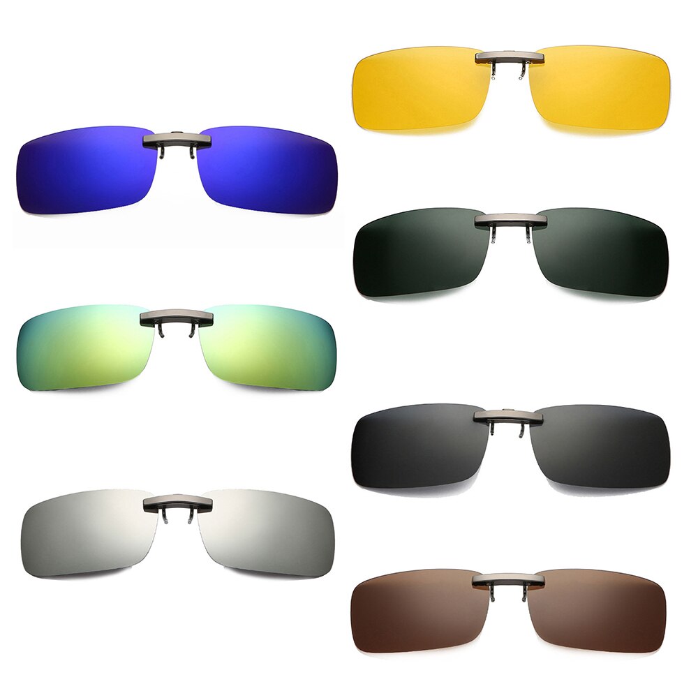 Universele Clip-On Gepolariseerde Zonnebril Auto Driver Bril Anti-Uva UV400 Hd Rijden Lens Clip Op Zonnebril Interieur accessoires