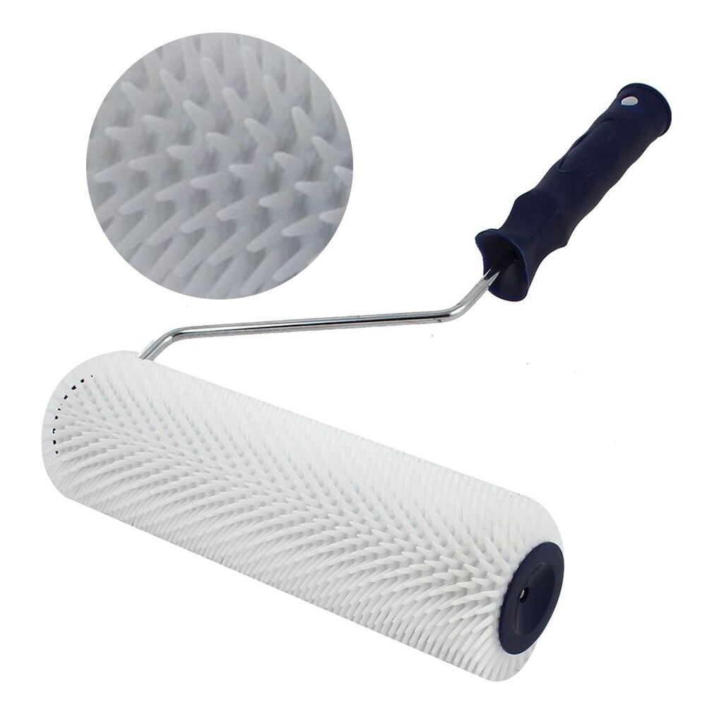 Spiked Cement Portable Plastic Handle Practical 13mm Teeth Height Paint Defoaming Brush Roller Bubble Remove Tool Self Leveling