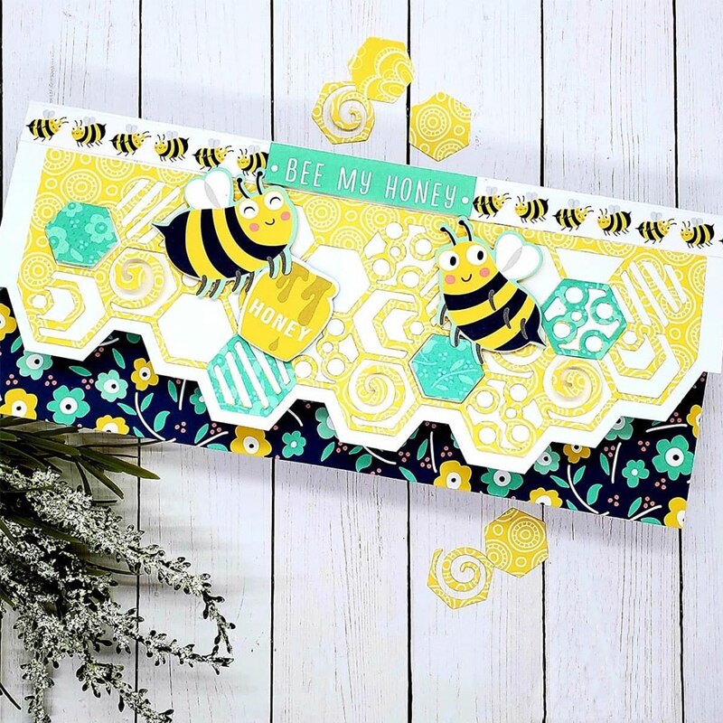 Fondo de hoja troquelado panal ondulado Slimline Framelit mochila troquelado Metal troqueles para DIY Scrapbooking tarjeta hacer artesanías