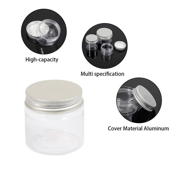 10 Pcs 20 Ml/30 Ml/50 Ml/100 Ml/120 Ml Aluminium Cap Voedsel Opslag tin Pot Cosmetische Lippenbalsem Jar Olie Wax Lege Fles Sample Containers