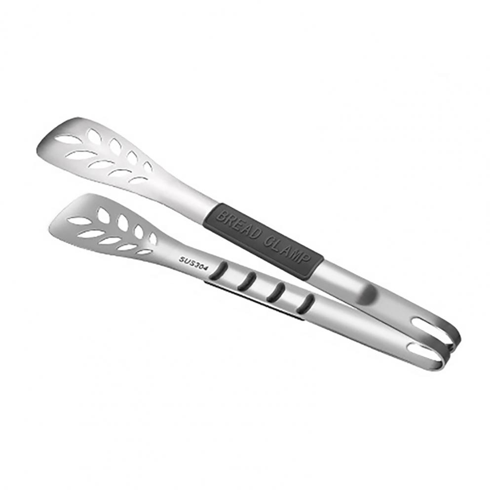 Food Tong Ergonomic Handle Bread Clip Multipurpose Smooth Surface Cooking Tong Kitchen Stainless Steel Tong for Camping: A